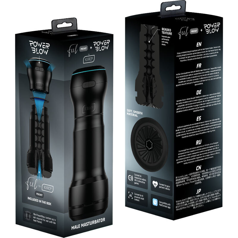 KIIROO - FEEL POCKET MANNELIJKE MASTURBATOR + POWER BLOW