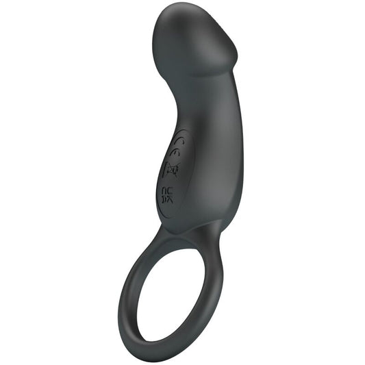 PRETTY LOVE - TRAE VIBRERENDE ZWARTE RING MET STIMULATOR