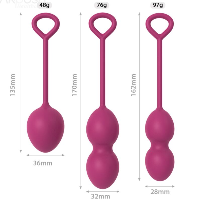 ARMONY - ANABIOSIS VAGINALE DUMBBEL 3 NIVEAUS BORDEAUXROOD