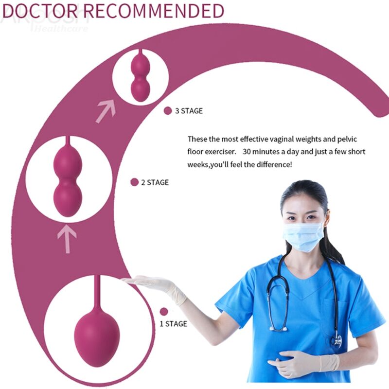 ARMONY - ANABIOSIS VAGINALE DUMBBEL 3 NIVEAUS BORDEAUXROOD