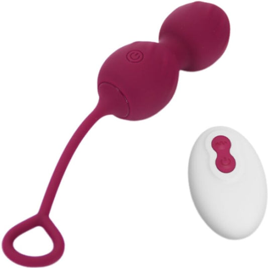 ARMONY - BLOSSOMS VAGINALE DUMBELL VIBRATIE AFSTANDSBEDIENING 10 TRILLINGEN DONKERROOD