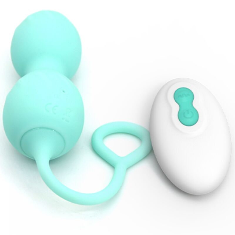 ARMONY - BLOSSOMS VAGINALE DUMBELL VIBRATIE AFSTANDSBEDIENING 10 VIBRATIES GROEN