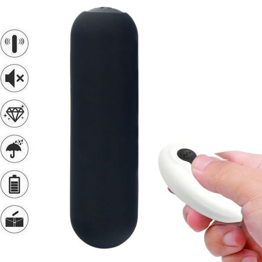 ARMONY - SPLASH JOIE VIBRATOR KOGEL SILICONEN AFSTANDSBEDIENING 10 TRILLINGEN 75 X 19 CM ZWART