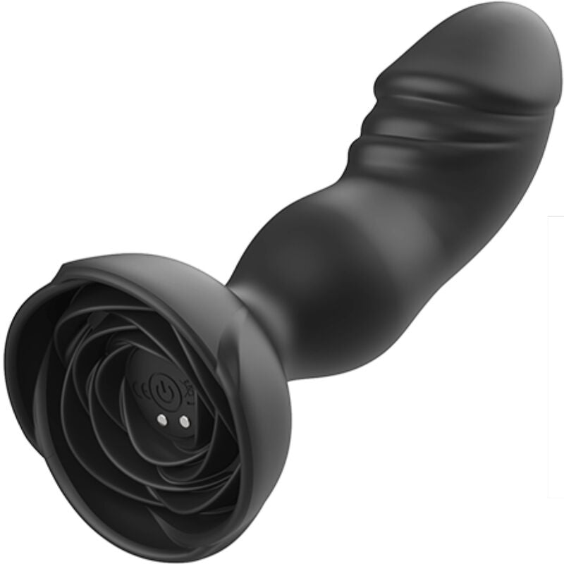 ARMONY - EXTREME A BLOOM ROOS VIBRATOR & ANAALPLUG AFSTANDSBEDIENING ZWART