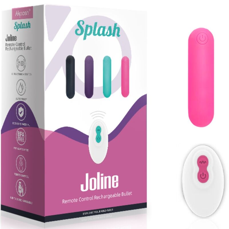 ARMONY - SPLASH JOLINE VIBRATOR KOGEL SILICONE AFSTANDSBEDIENING 10 TRILLINGEN 65 X 15 CM ROZE