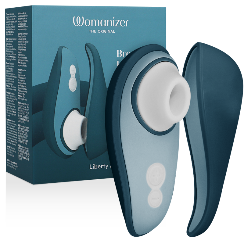 WOMANIZER - LIBERTY 2 CLITORISSTIMULATOR & ZUIGER BLAUW