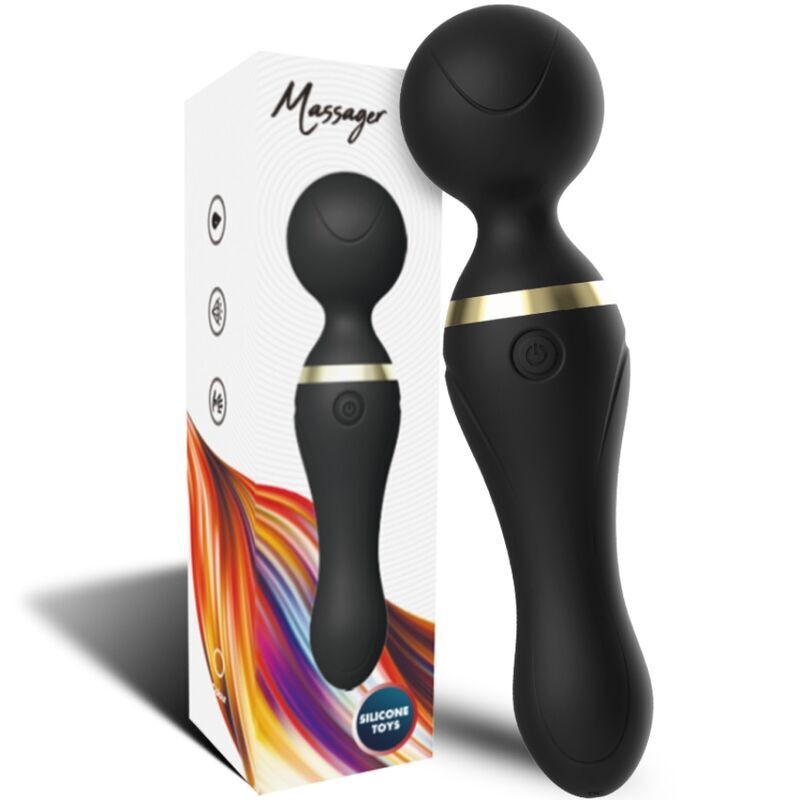 ARMONY - FREEZA MASSEUR & VIBRATOR SUPERFLEXIBELE KOP ZWART