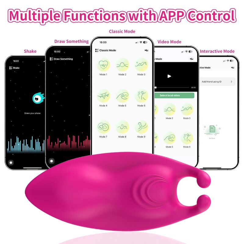 ARMONY - HONEYBEE DRAAGBARE SLIPVIBRATOR G-SPOT FUCHSIA - GRATIS APP