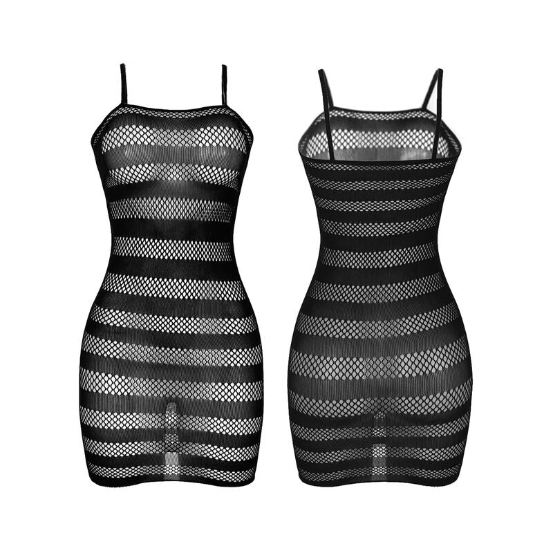 SUBBLIME - 951733 FISHNET JURK MET ZWARTE STREPEN EEN MAAT