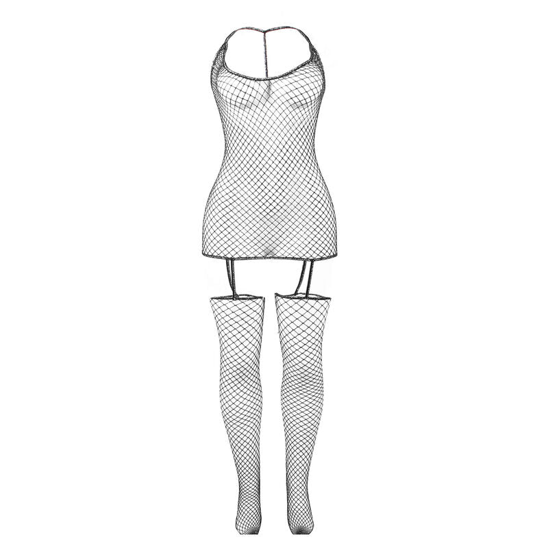 SUBBLIME - 951955 GLANZEND VISNET BODYSTOCKING EEN MAAT