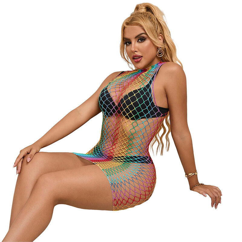 SUBBLIME - 952433 REGENBOOG HALS MOUWLOZE VISNETJESJURK EEN MAAT