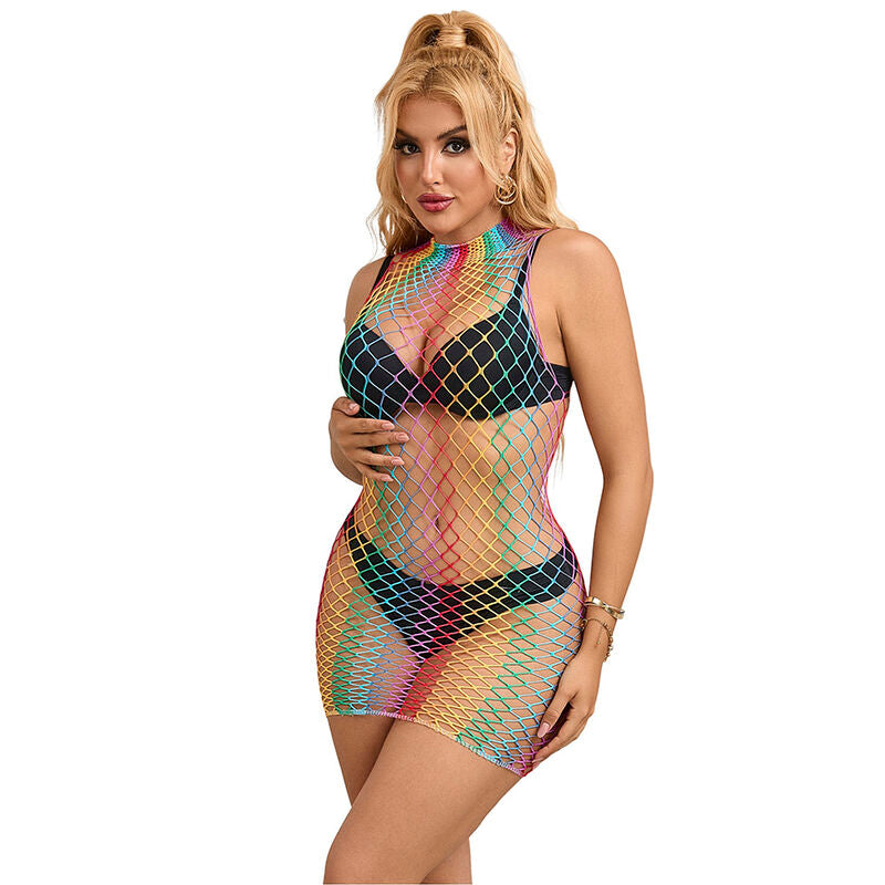 SUBBLIME - 952433 REGENBOOG HALS MOUWLOZE VISNETJESJURK EEN MAAT