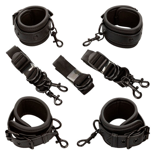 CALEXOTICS - NOCTURNAL BED RESTRAINTS LEATHER ADJUSTABLE ZWART