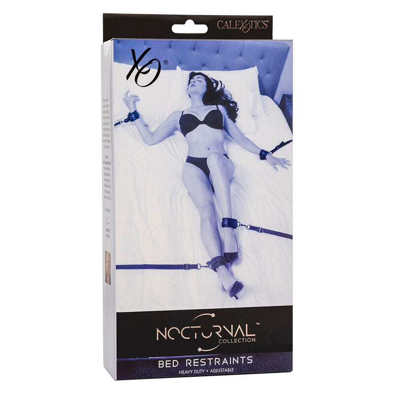 CALEXOTICS - NOCTURNAL BED RESTRAINTS LEATHER ADJUSTABLE ZWART