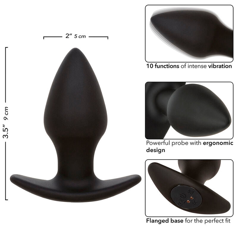 CALEXOTICS - ROCK BOTTOM PERFECTE ANAALPLUG 10 TRILLINGEN SILICONE ZWART
