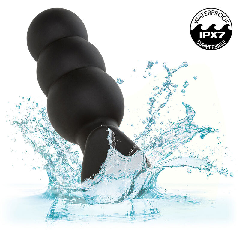 CALEXOTICS - ROCK BOTTOM KRAALTJES ANALE PLUG 10 TRILLINGEN SILICONE ZWART
