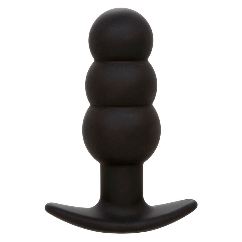 CALEXOTICS - ROCK BOTTOM KRAALTJES ANALE PLUG 10 TRILLINGEN SILICONE ZWART