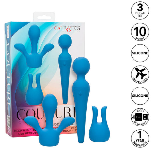 CALEXOTICS - COUTURE KIT VIBRATOR STAAF 10 TRILLINGEN BLAUW