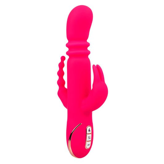 CALEXOTICS - JACK FANTASY TRIPLE VERWARMDE VIBRATOR RABBIT ROZE
