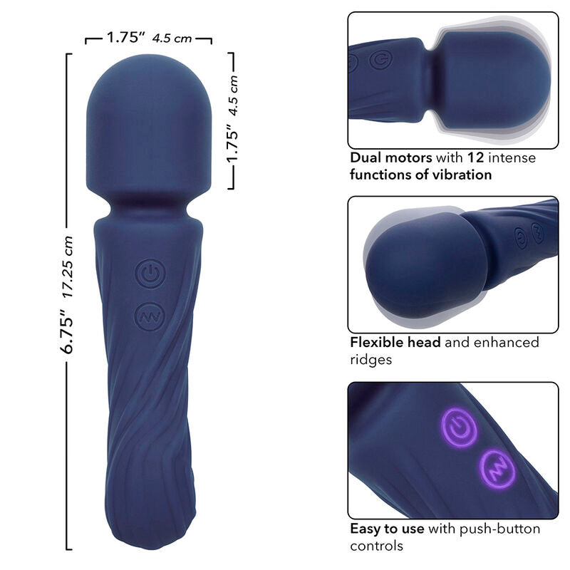 CALEXOTICS - CHARISMA ALLURE MASSAGER DUBBELE MOTOREN 12 FUNCTIES 17,25 CM X 4,5 CM PAARS