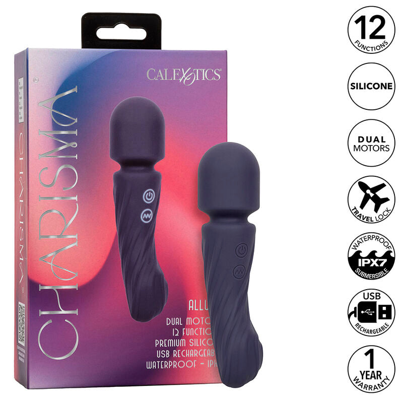 CALEXOTICS - CHARISMA ALLURE MASSAGER DUBBELE MOTOREN 12 FUNCTIES 17,25 CM X 4,5 CM PAARS