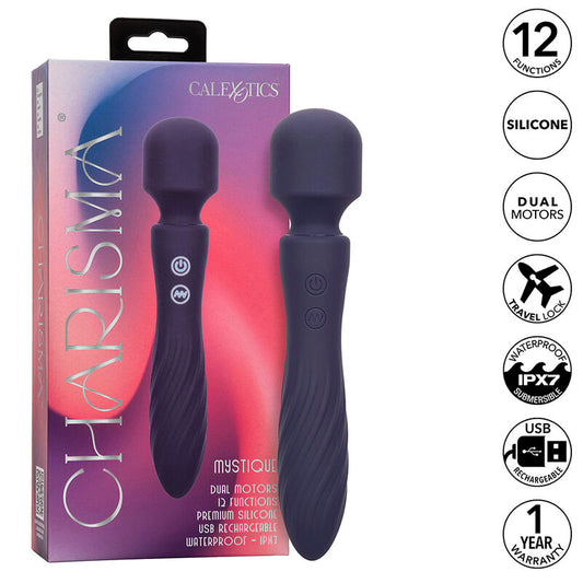 CALEXOTICS - CHARISMA MYSTIQUE MASSAGER DUAL MOTOREN 12 FUNCTIES 20,5 CM X 4,5 CM PAARS