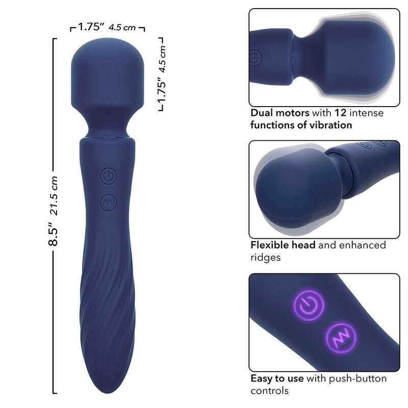 CALEXOTICS - CHARISMA MYSTIQUE MASSAGER DUAL MOTOREN 12 FUNCTIES 20,5 CM X 4,5 CM PAARS
