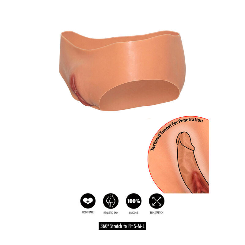 VERBORGEN VERLANGEN - ALTER EGO OPEN VAGINA SLIP LAGE TAILLE HUIDSKLEUR