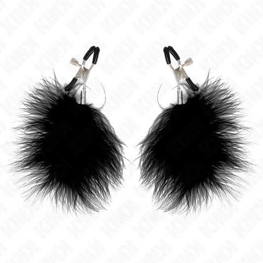 KINK - VEREN NIPPELKLEM ZWART 7 CM