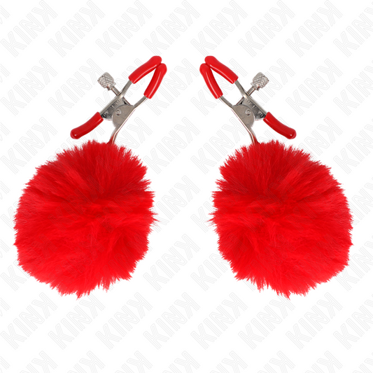 KINK - FAUX BONT BAL NIPPELKLEM ROOD 6 CM