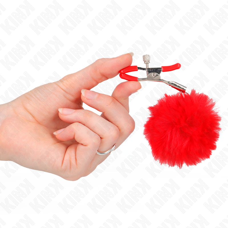 KINK - FAUX BONT BAL NIPPELKLEM ROOD 6 CM