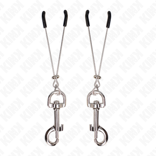 KINK - DUNNE HAAK NIPPELKLEM ZILVER 7 CM