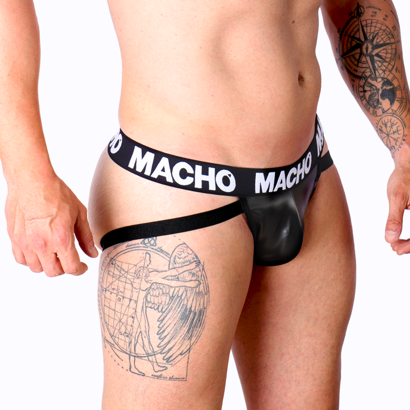 MACHO - MX25NC JOCK ZWART LEER S