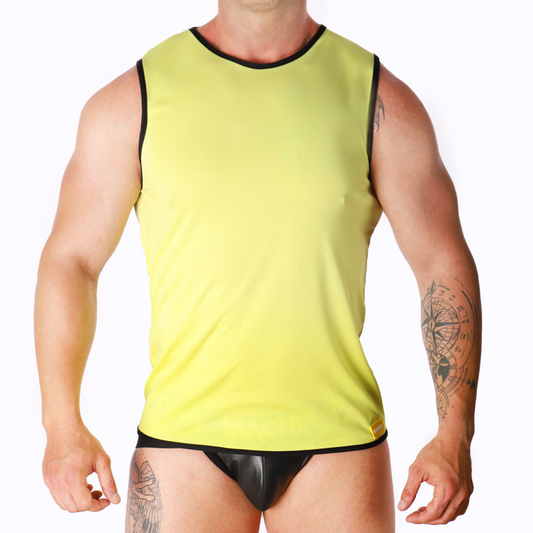 MACHOMAN - GEEL T-SHIRT S/M