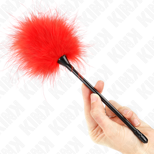 KINK - RODE KNUFFELVEERTJES GEBRUIKT VOOR DE BONDAGE KIT 27 CM