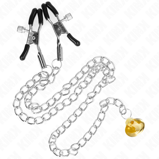 KINK - KETTING NIPPELKLEMMEN MET HOORN HANGER 30 CM