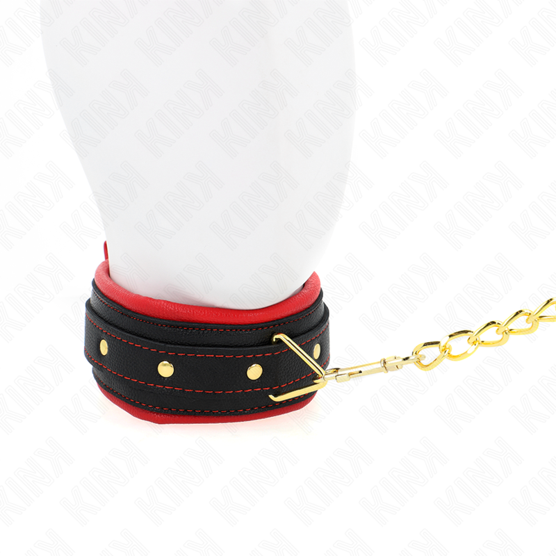 KINK - HALSBAND MET EFFEN STOFFEN RIEM VERSTELBAAR 33-48 CM X 5.7 CM
