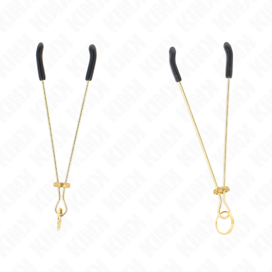 KINK - DUNNE NIPPELKLEMMEN GOUD 7 CM