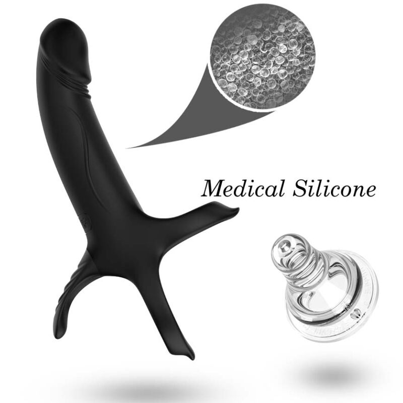 ARMONY - DILDO MET RING EN VIBRATOR ZWART