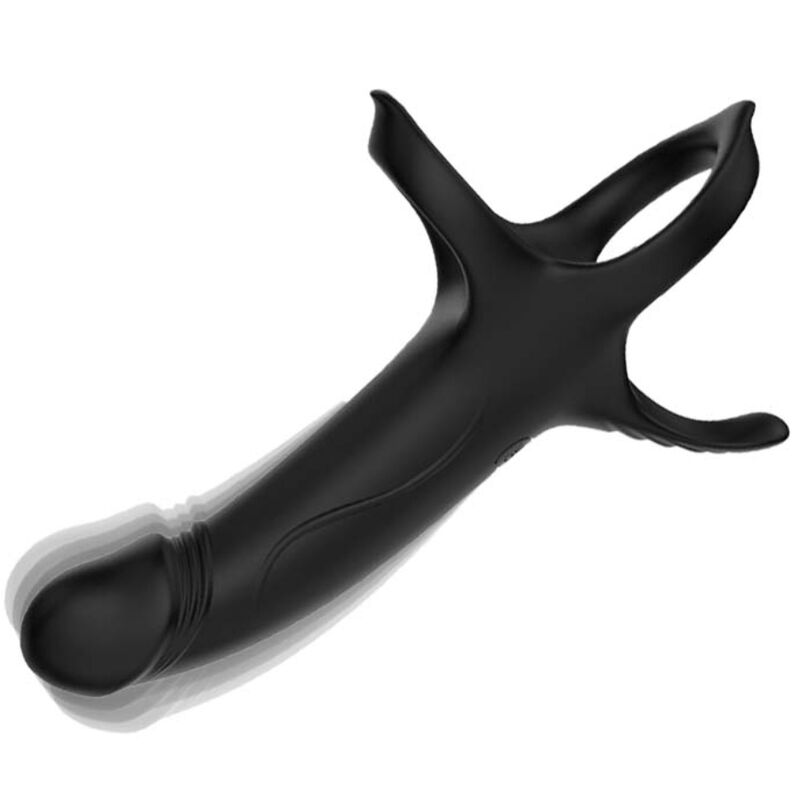 ARMONY - DILDO MET RING EN VIBRATOR ZWART