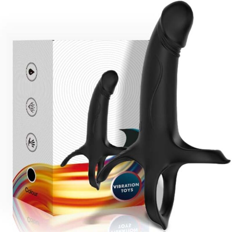 ARMONY - DILDO MET RING EN VIBRATOR ZWART
