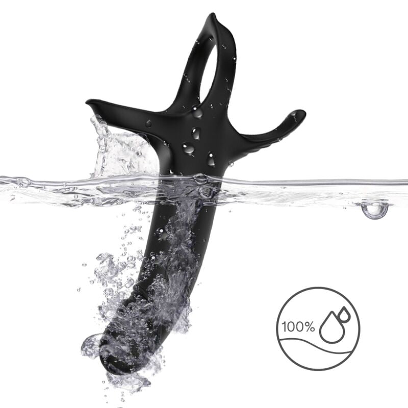 ARMONY - DILDO MET RING EN VIBRATOR ZWART