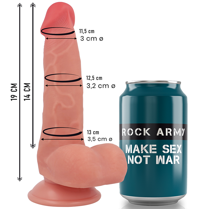ROCKARMY - VLOEIBARE SILICONEN VOS 19 CM -O- 3.2 CM