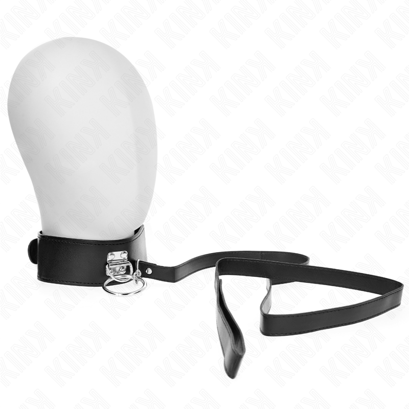 KINK - LEERLIJN MET STUDS 116 CM HALSBAND MET KUNSTLEREN BAND 50 X 5 CM
