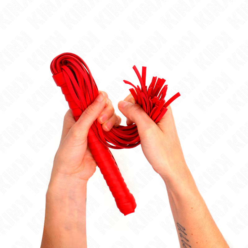 KINK - ZWEEP MET ROOD GETEXTUREERD HANDVAT 48,5 CM