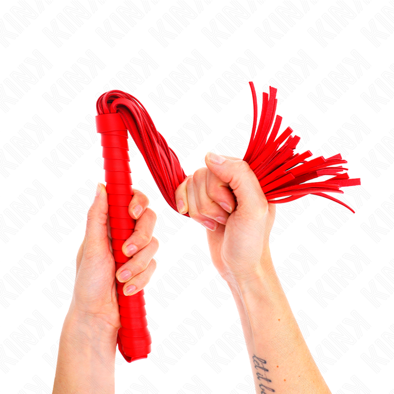 KINK - ZWEEP MET ROOD GETEXTUREERD HANDVAT 48,5 CM