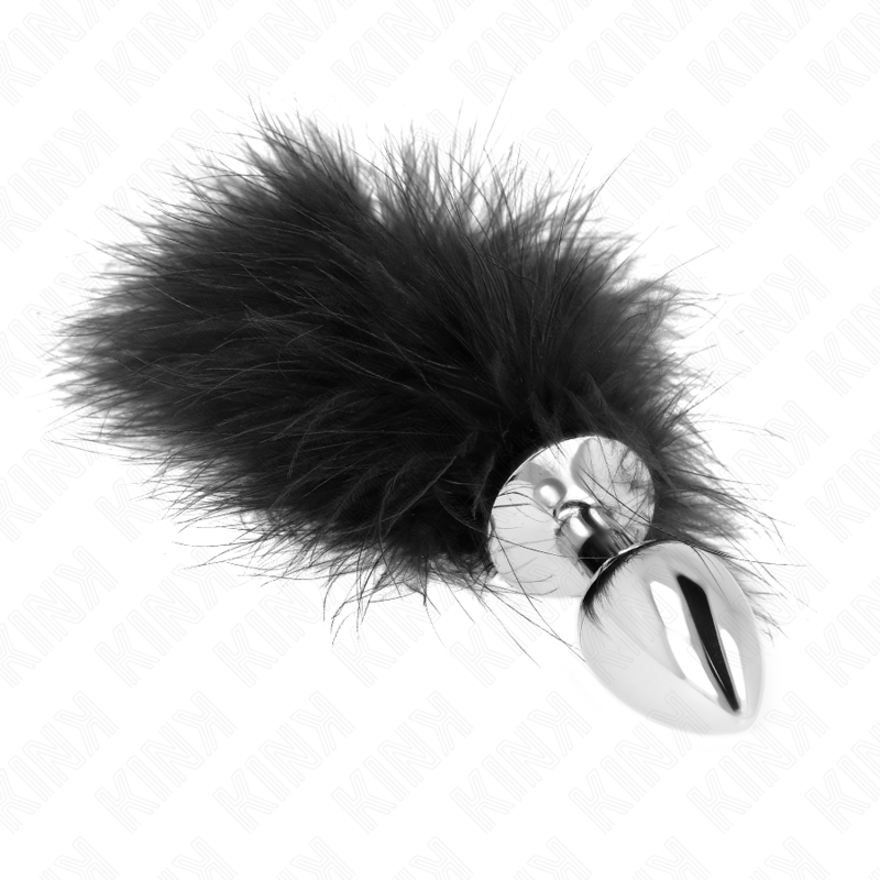 KINK - ROESTVRIJSTALEN ANAALPLUG 11 x 7 CM MET VEER 11 CM