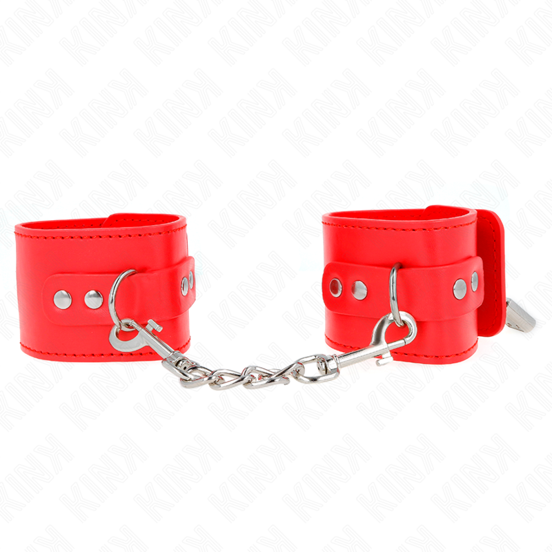 KINK - POLSBANDEN MET HANGSLUITING ROOD VERSTELBAAR 16-23 CM X 5.5 CM