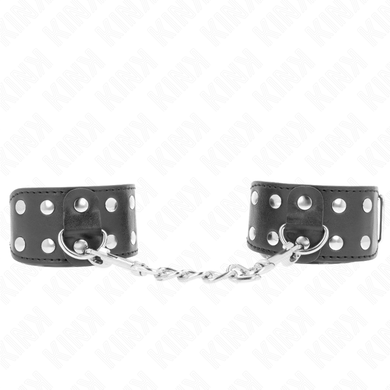 KINK - ARMBANDEN MET DUBBELE RIJ VERSTELBARE STUDS ZWART