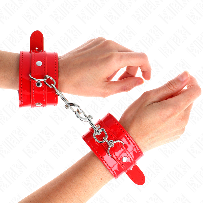 KINK - SHINY HANDBOEIEN ROOD VERSTELBAAR 23-33 CM